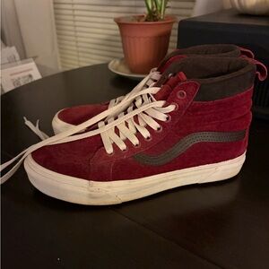 Vans Burgundy High-Top Sneakers